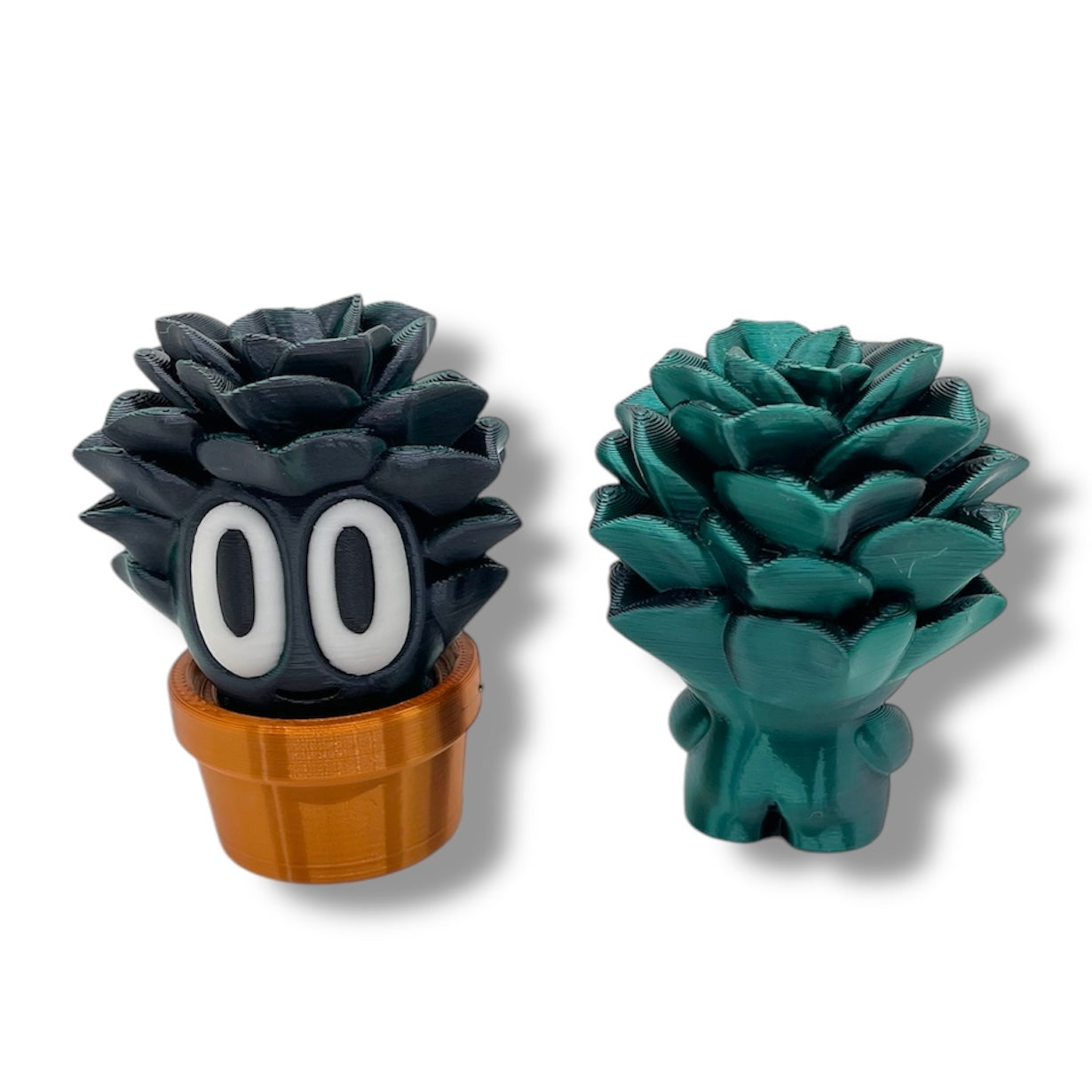 Charming Blob Plants in Unique Pots - 3d Printed Enchanting Figurine Decor