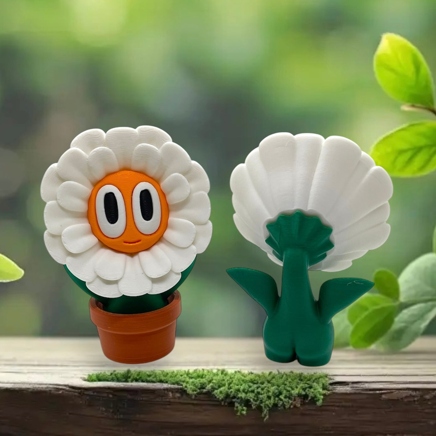 Charming Blob Flowers in Unique Pots - 3d Printed Plant Figurine Decor