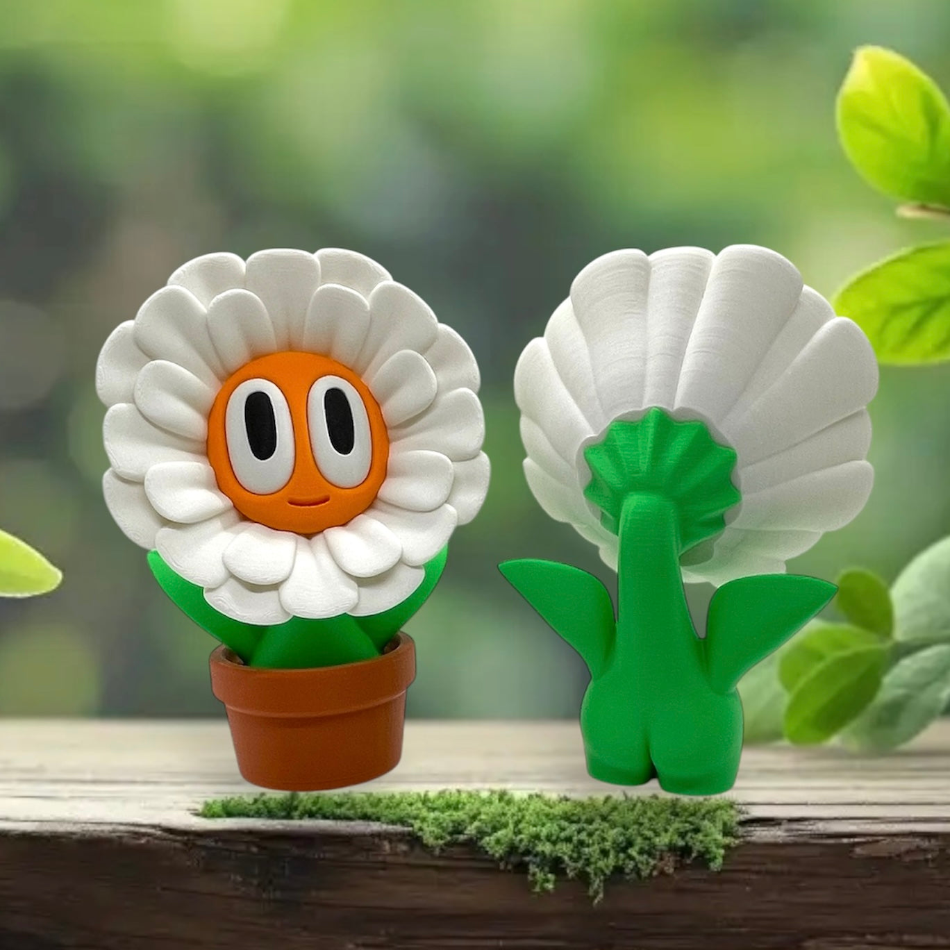 Charming Blob Flowers in Unique Pots - 3d Printed Plant Figurine Decor