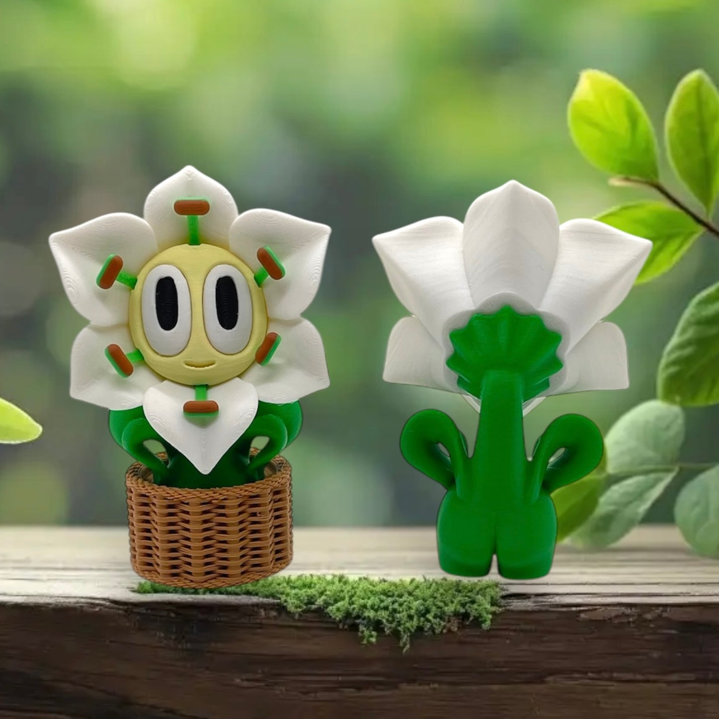 Charming Blob Flowers in Unique Pots - 3d Printed Plant Figurine Decor