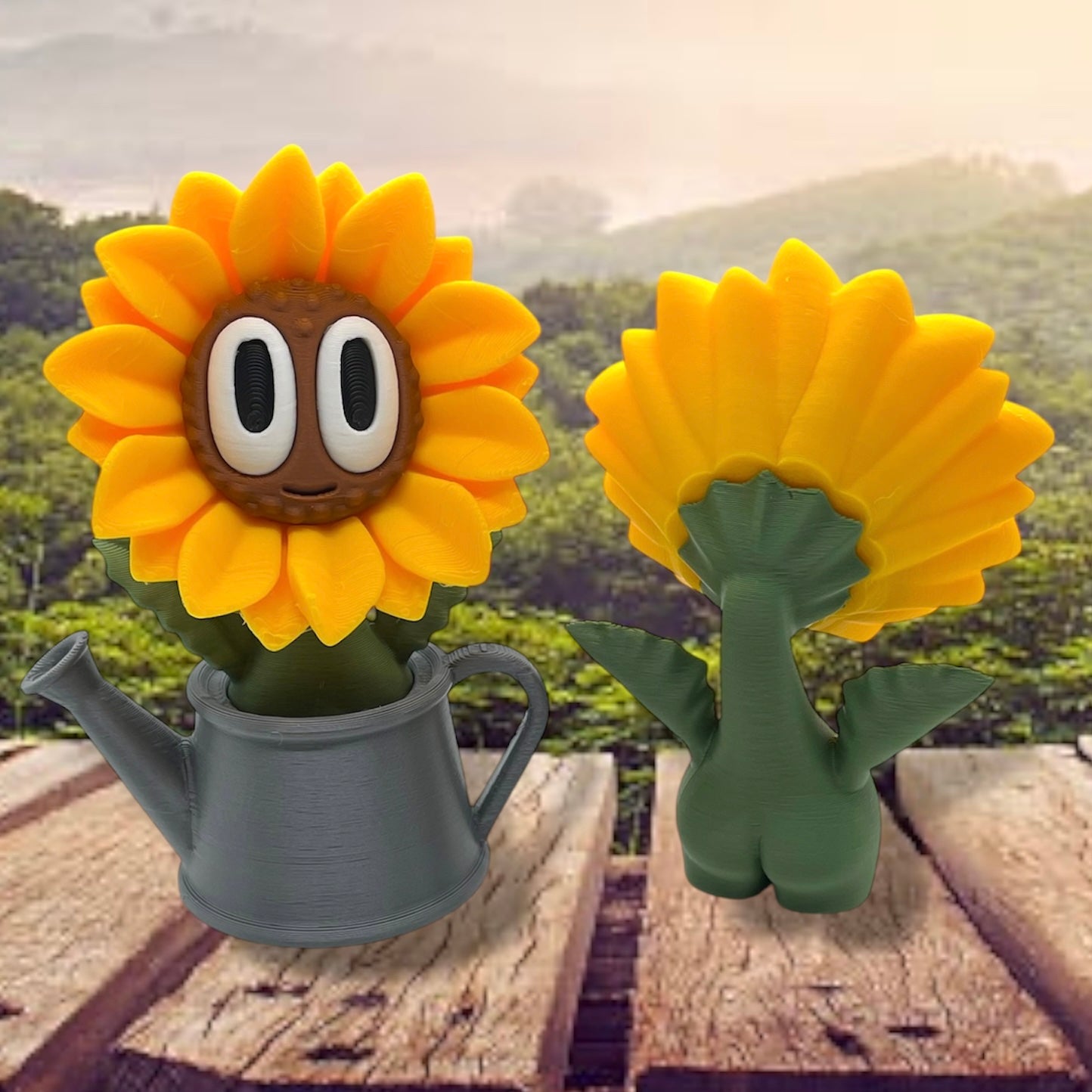 Charming Blob Flowers in Unique Pots - 3d Printed Plant Figurine Decor