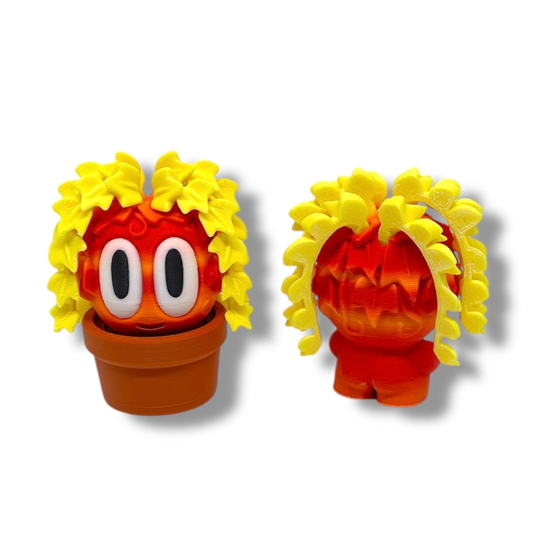 Charming Blob Plants in Unique Pots - 3d Printed Enchanting Figurine Decor