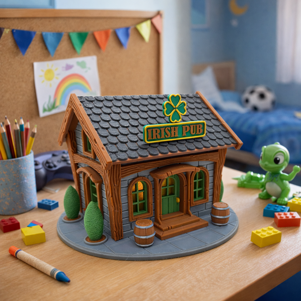 Irish Pub Tea Light House - St. Patrick's Collection - Holiday Decor