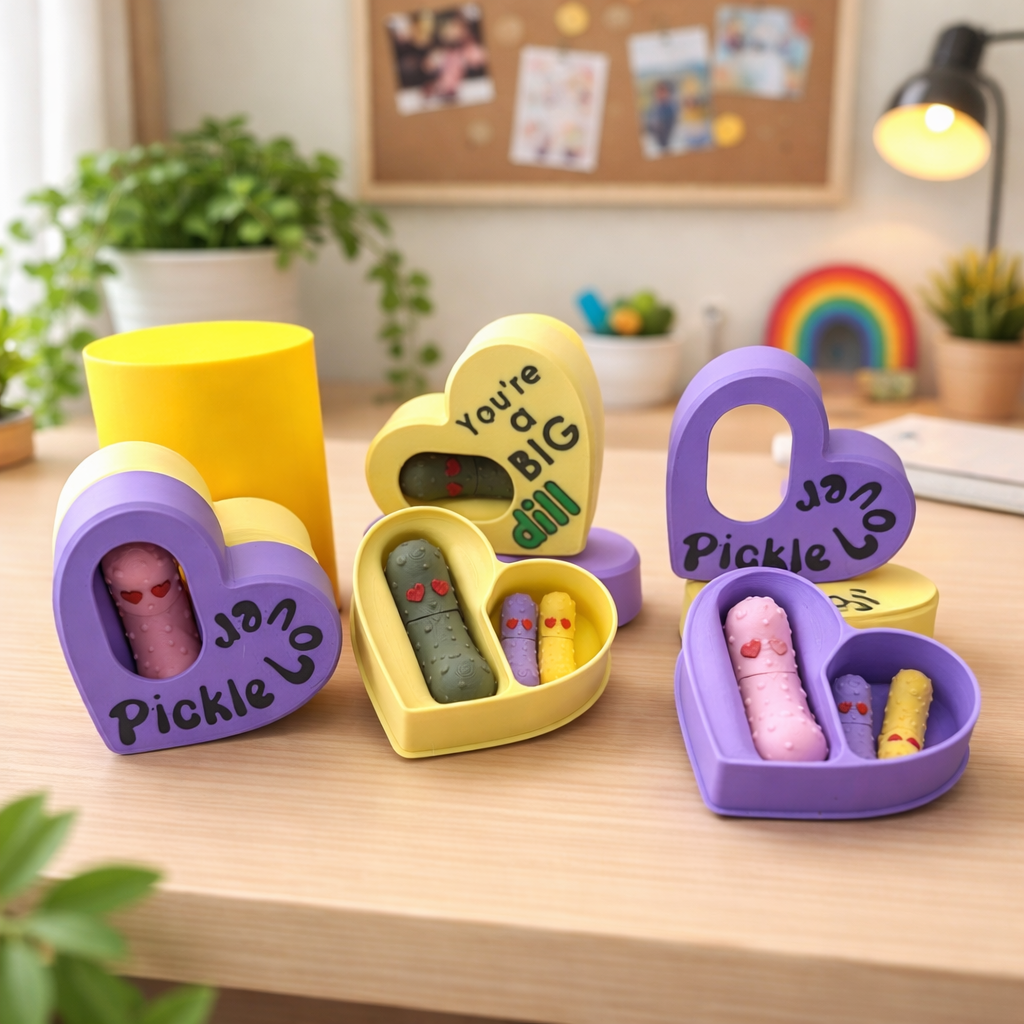 Valentines Tickle Pickle 4 Pack - Articulated 3D Printed