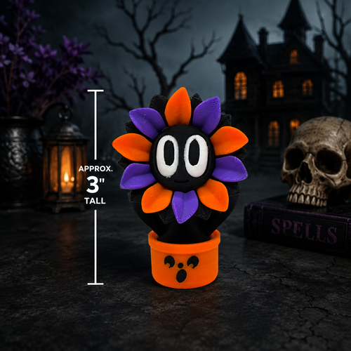 3" Blob Flowers Limited Halloween Boo Editon – Floral Figurines with Personality - Desk Decor