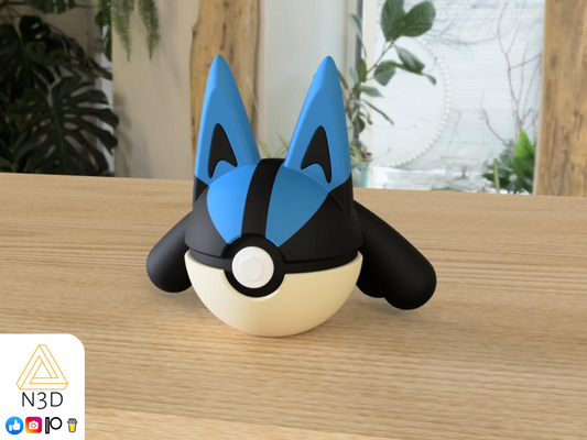 #0448 Luicario - Pokeball Collectible - 3d Printed Pokemon Decor