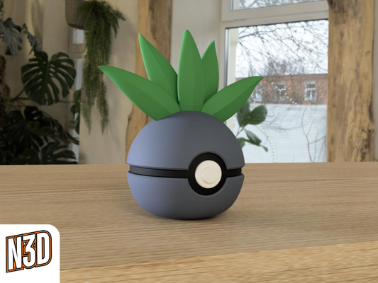 #0043 Oddish - Pokeball Collectible - 3d Printed Pokemon Decor