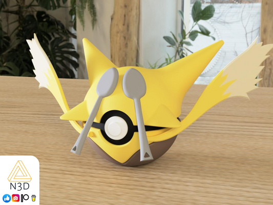 #0065 Alakazam - Pokeball Collectible - 3d Printed Pokemon Decor