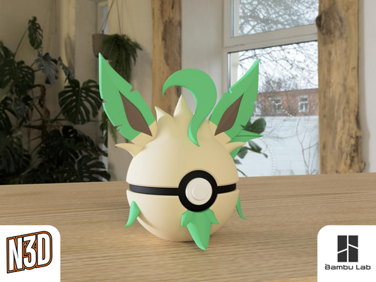 #0470 Leafeon - Pokeball Collectible - 3d Printed Pokemon Decor