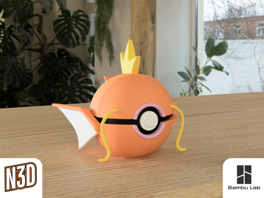 #0129 Magikarp - Pokeball Collectible - 3d Printed Pokemon Decor