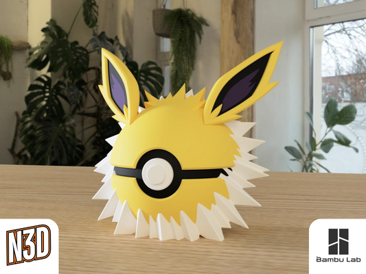 #0135 Jolteon - Pokeball Collectible - 3d Printed Pokemon Decor