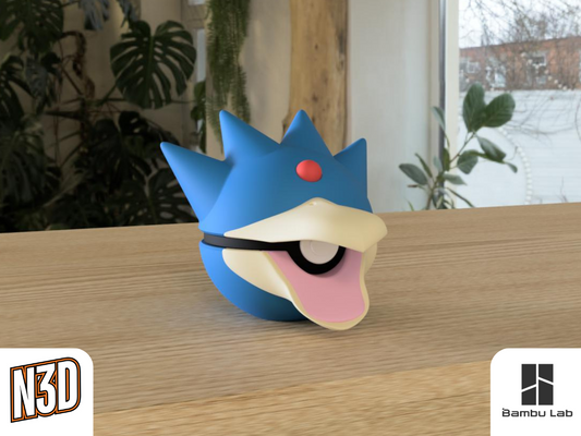#0055 Golduck - Pokeball Collectible - 3d Printed Pokemon Decor