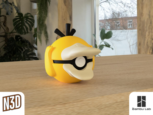 #0054 Psyduck - Pokeball Collectible - 3d Printed Pokemon Decor