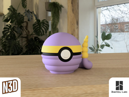 #0023 Ekans - Pokeball Collectible - 3d Printed Pokemon Decor