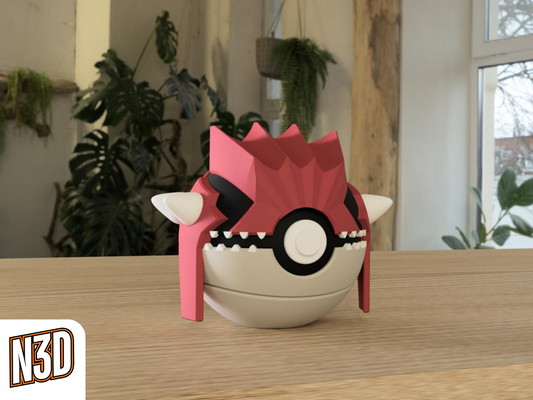 #0383 Groudon - Pokeball Collectible - 3d Printed Pokemon Decor