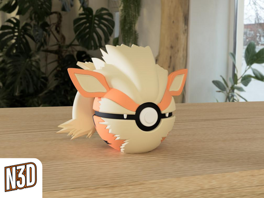 #0059 Arcanine - Pokeball Collectible - 3d Printed Pokemon Decor