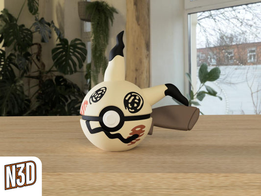 #0779 Mimikyu - Pokeball Collectible - 3d Printed Pokemon Decor