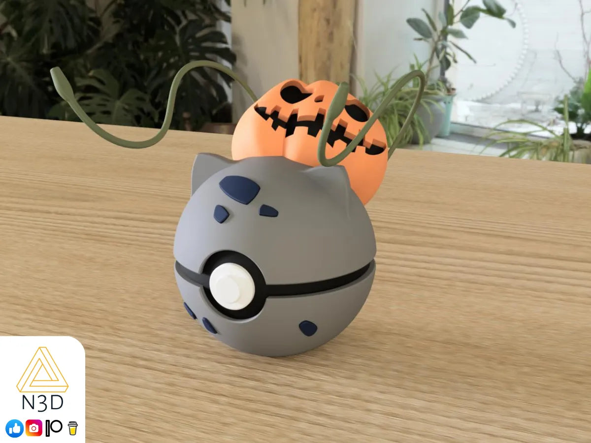 #0001 Bulbasaur - Pokeball Collectible - 3d Printed Pokemon Decor