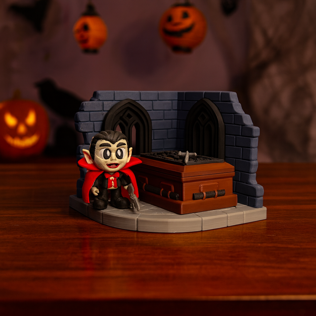 🦇 Halloween Dracula Set – Gothic Desktop Decor Collectible
