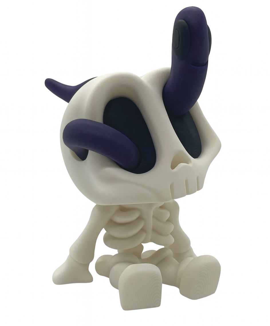 Halloween Blob Skeleton Figurines – 3d Printed Creepy Cute Miniature Collectibles