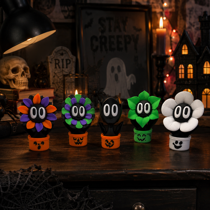 3-Inch Blob Flowers – Halloween Boo Bucket Edition – main product view