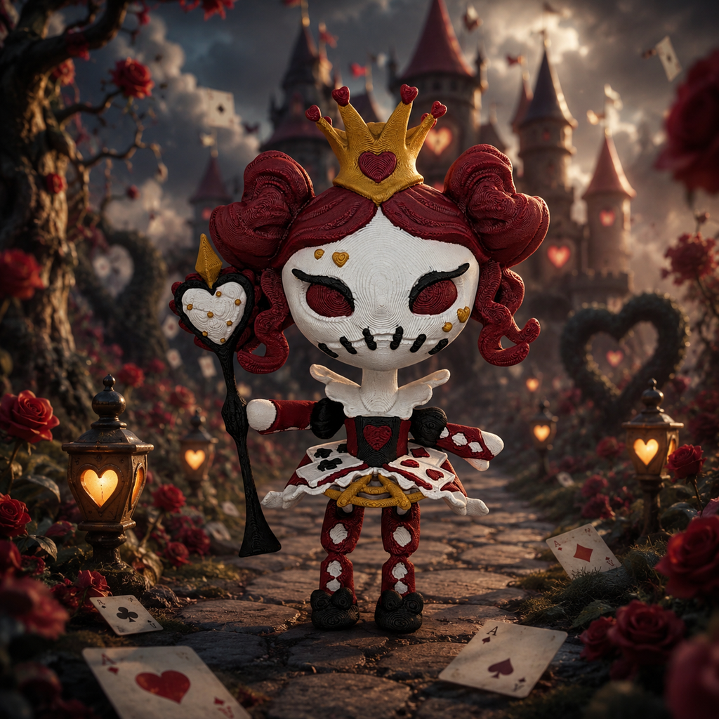 Twisted Wonderland Series - 5.5" Queen of Hearts - Articulated Figurine Decor