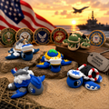 Military Branch Turtles – 3-Inch Patriotic Desk Collectibles – main product view