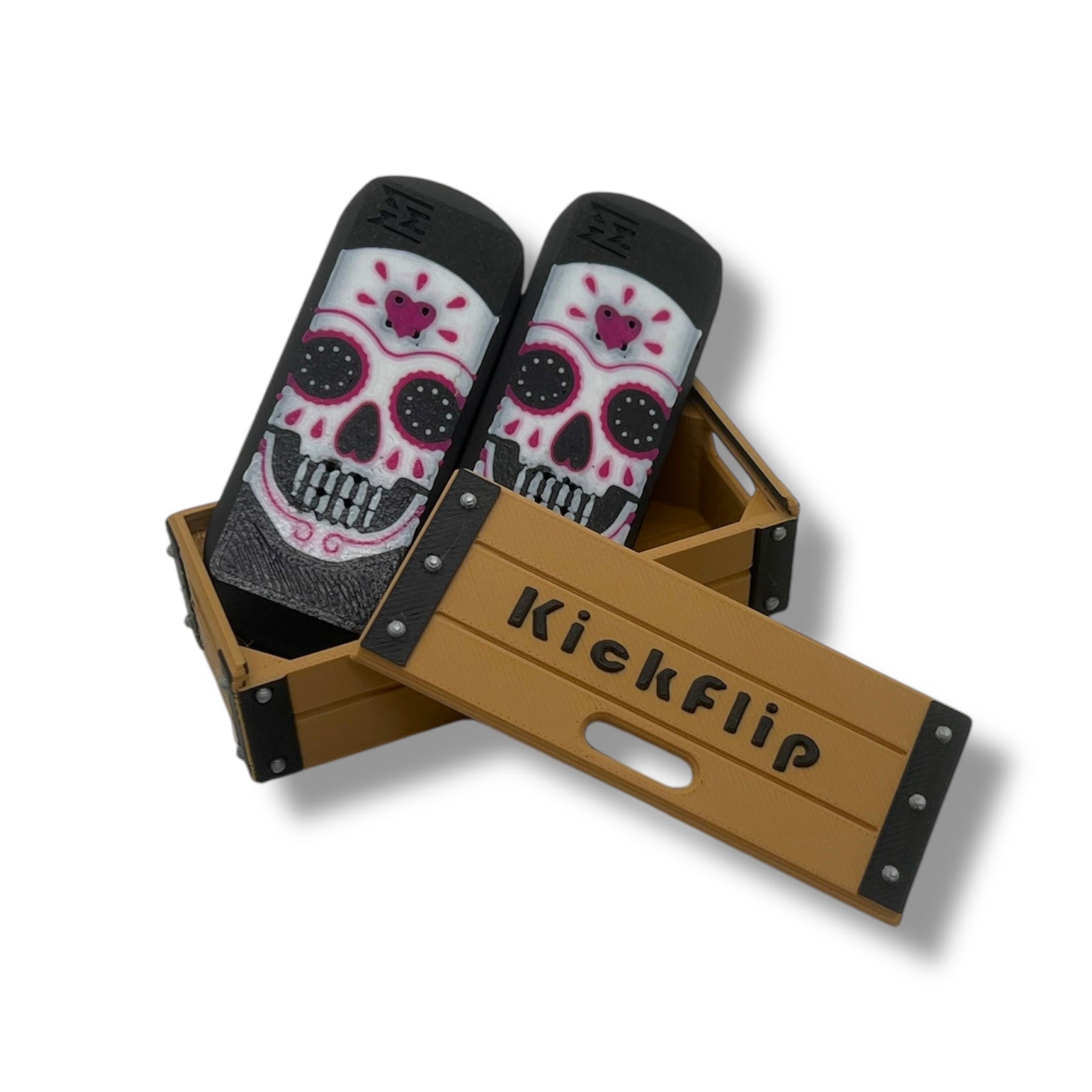 Kickflip Deck Magnetic Fidget with Crate - 3d Printed Fidgety Fun
