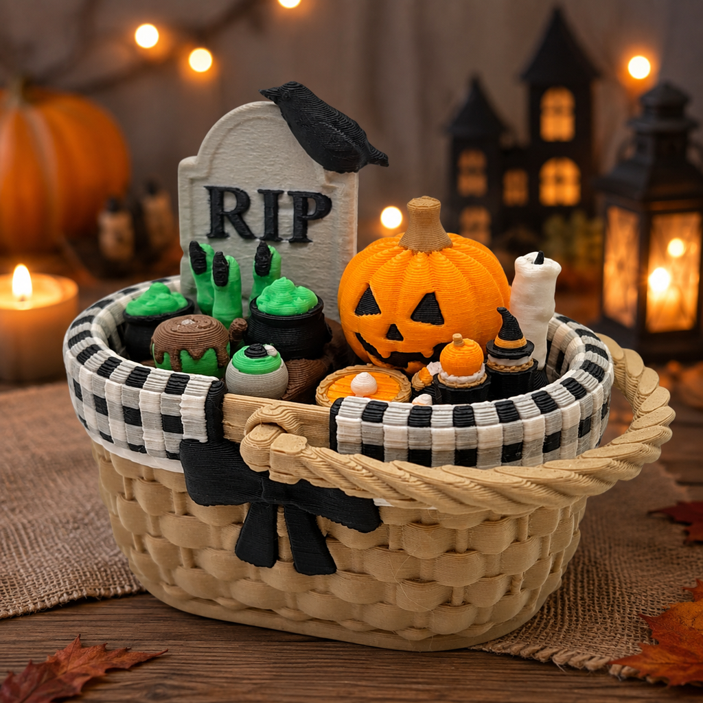 Halloween Picnic Basket Double Clicker Fidget - Desktop Decor