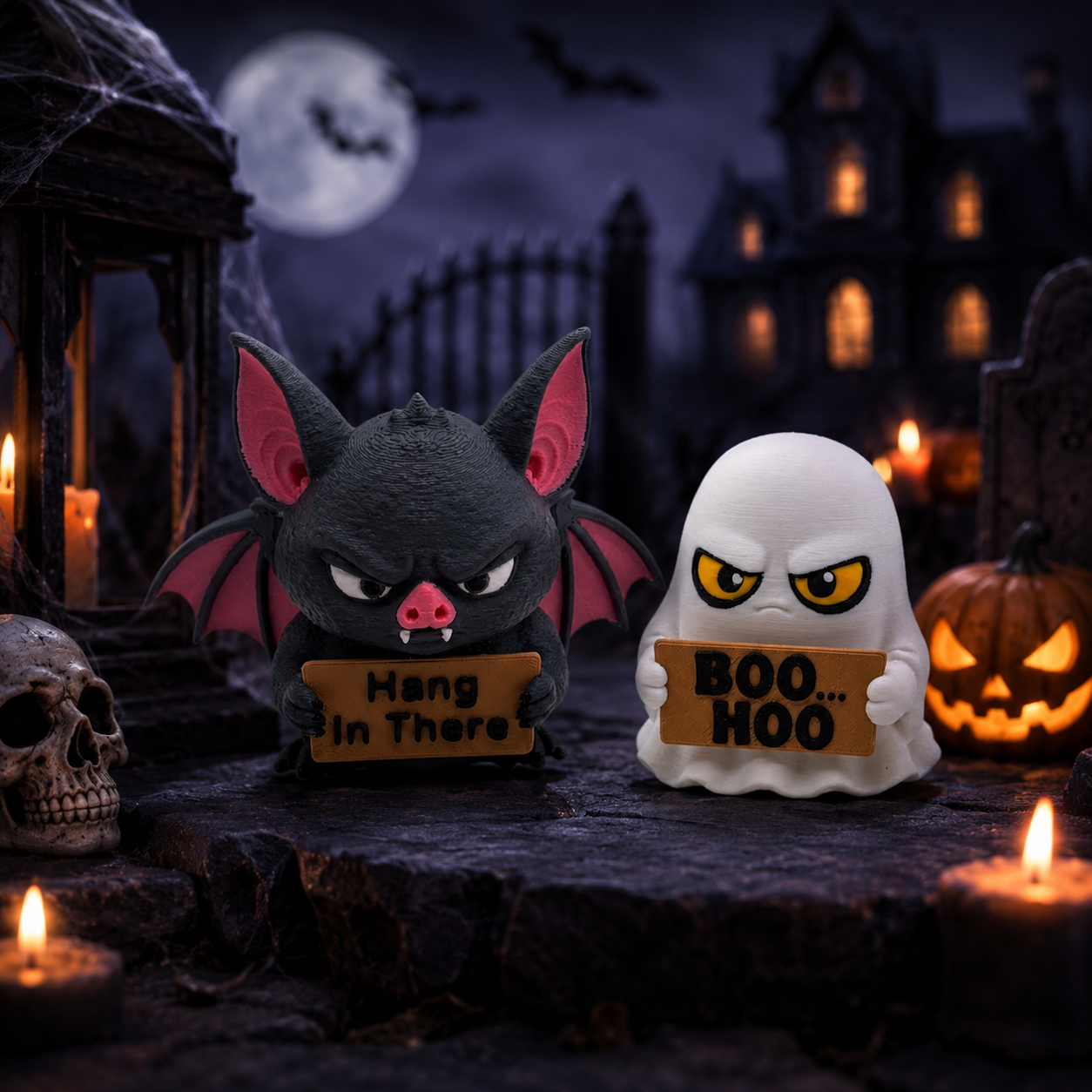 Animals with Attitude - Halloween Collection - Desk Pets That Say What You’re Thinking
