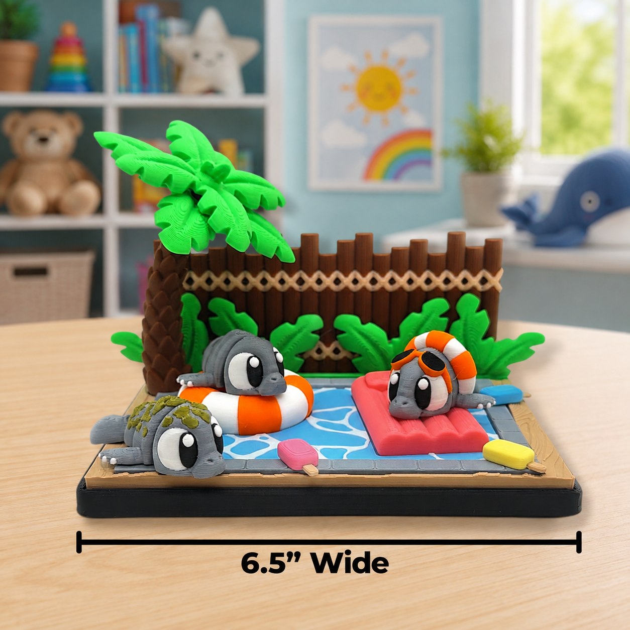 Manatee Pool Party – Mini Pool Playset - Desk Decor