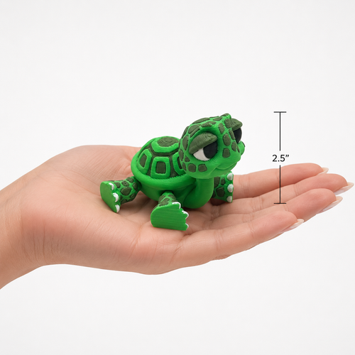 2.5-Inch Articulated Baby Tortoise – Turtle Desk Pet – additional product view 2