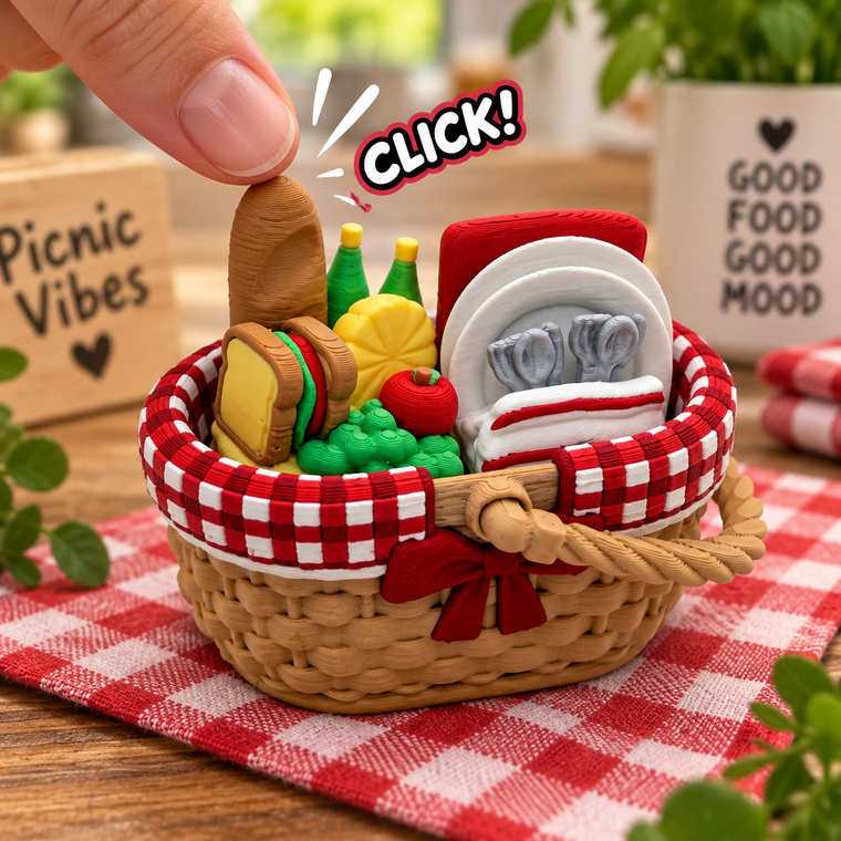 Summer Picnic Basket – Double-Clicker Desk Fidget – main product view