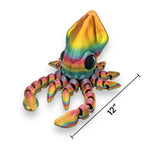CHONKZ Giant 12" Squid - Large Scale Articulated Fun - 3d Printed Figurine Decor