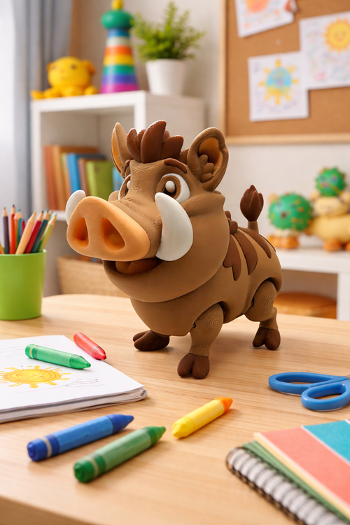 5-Inch Articulated Warthog – Animal Desk Buddy – additional product view 2