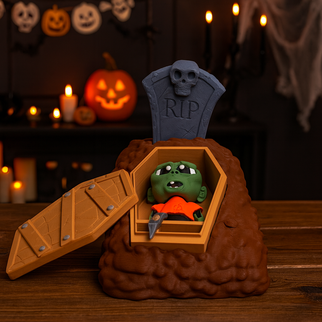 🧟 Spooky Zombie Set – 3D Printed Halloween Desktop Decor & Collectable