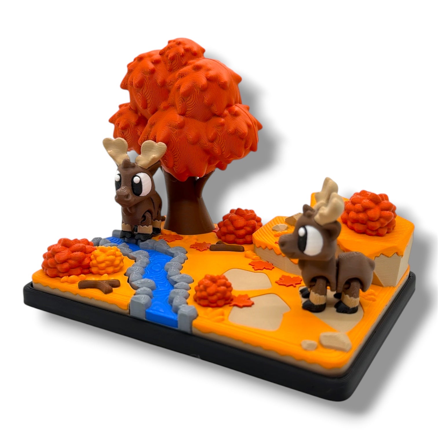3dGob Autumn Moose Hideaway | Woodland Moose Display | Fall Decor