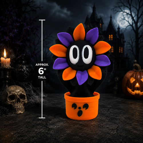 6" Blob Flowers Limited Halloween Boo Editon – Floral Figurines with Personality - Desk Decor (Copy)