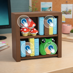 Book Nook Fidget Clicker – 2 Shelf Bookshelf fidgets and Desk top Decor