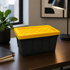 Mini Storage Totes with Lid – Compact Desk Organizer Bins (4.75” x 3.25” x 2.75”) | Colorful Small Storage Containers for Office, Crafts & Home Organization