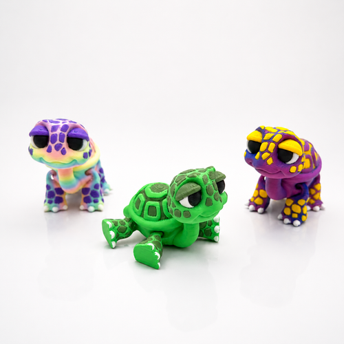 2.5-Inch Articulated Baby Tortoise – Turtle Desk Pet – main product view