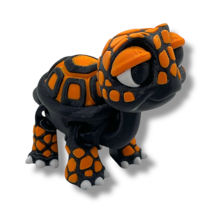Adorable 3d Printed Standing Baby Turtle - Articulated 3d Printed Cartoon Style Decor Gift