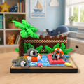 Manatee Pool Party – 6.5-Inch Tropical Mini Scene – main product view
