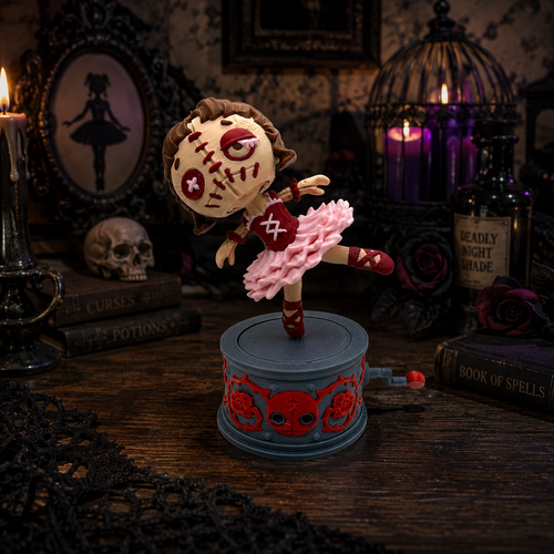 6-Inch Creepy Ballerina Music-Box Doll by Twist Prints – main product view