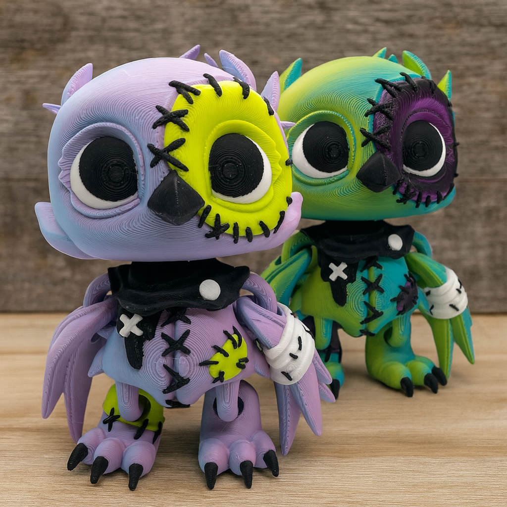 Crowly the Patchwork Owl – 5" Collectible Desk Decor Figurine