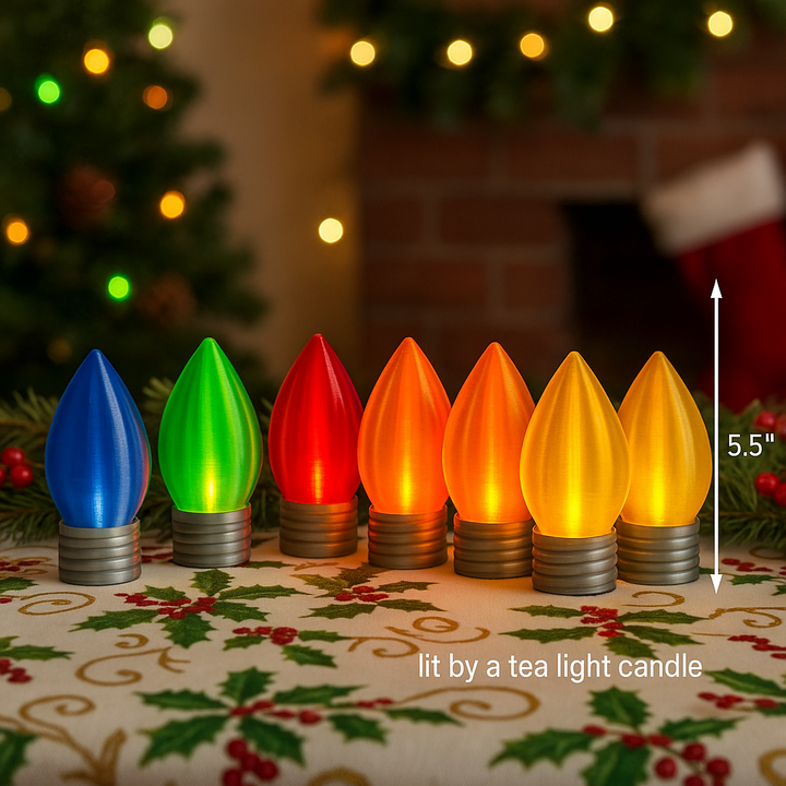 5.5-Inch Christmas Bulb LED Tea-Light Holder – main product view