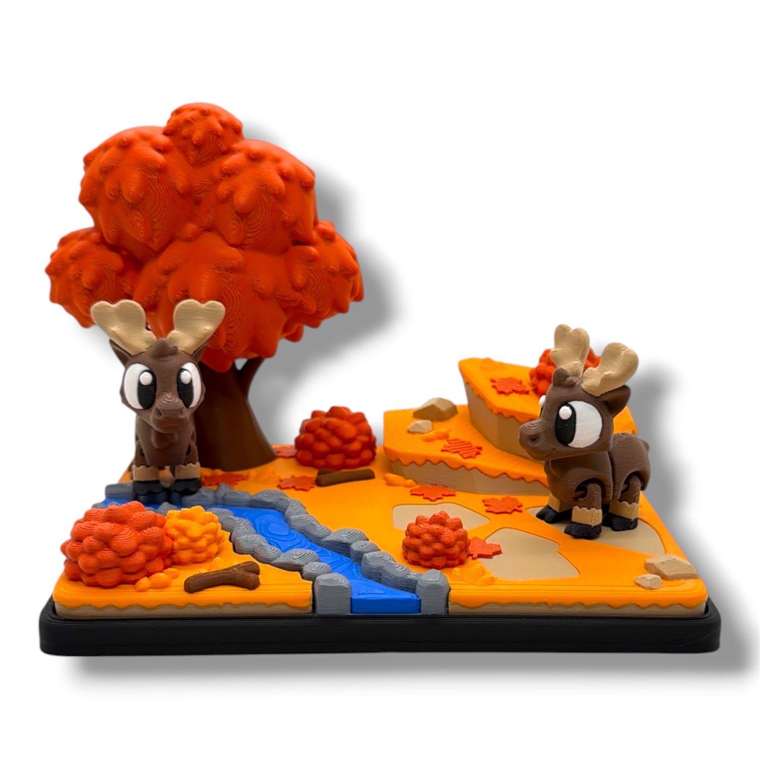 3dGob Autumn Moose Hideaway | Woodland Moose Display | Fall Decor