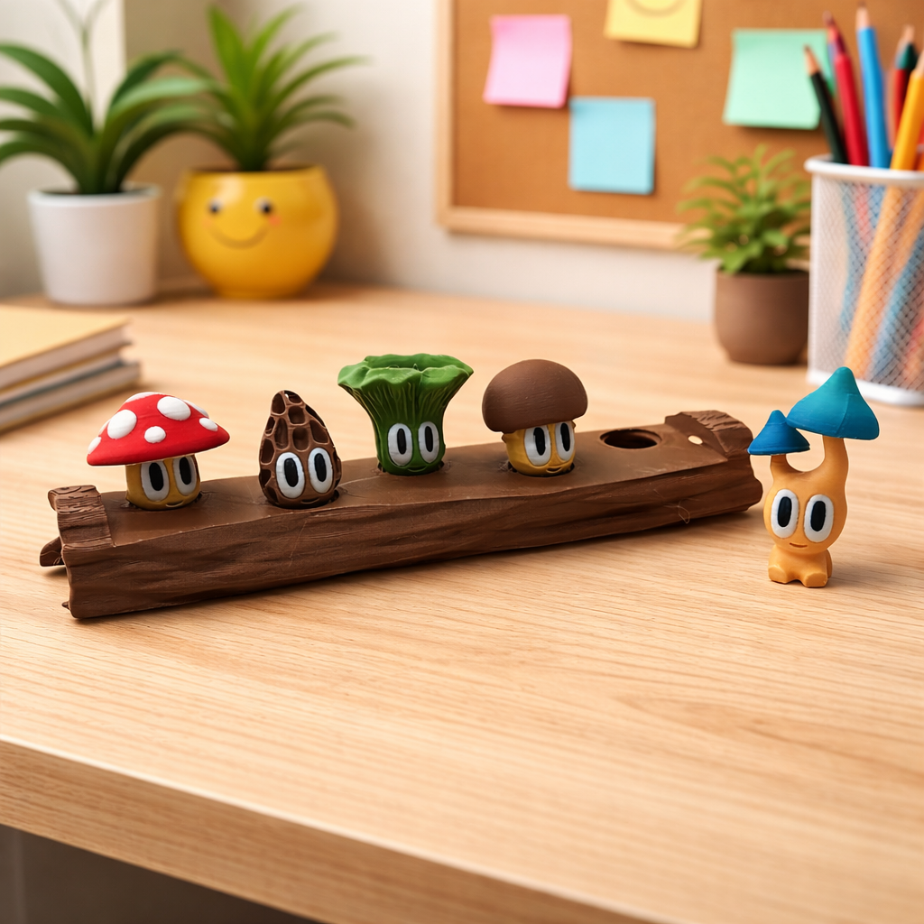 Blob Mushroom - 3d Printed Mushroom Decor