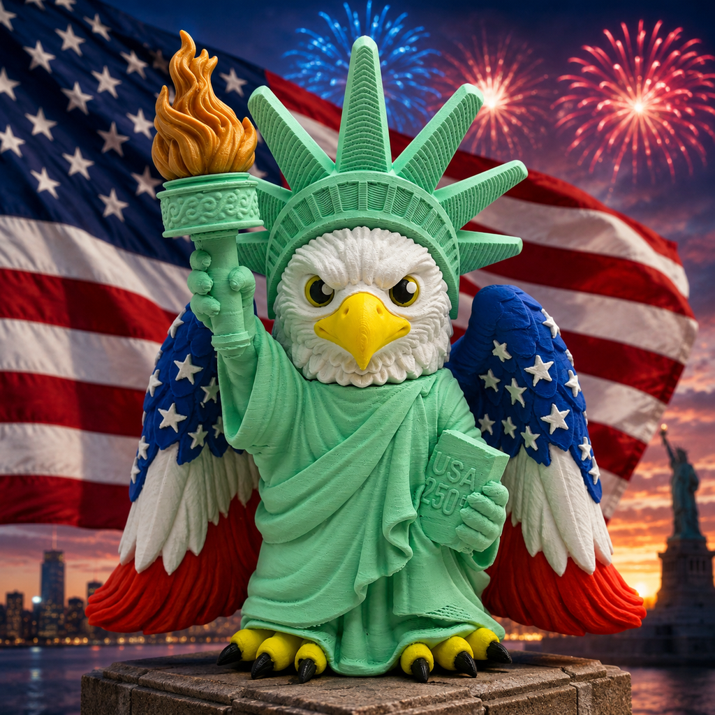 Liberty Eagle – 5.5" Patriotic Freedom Eagle - Desktop Decor
