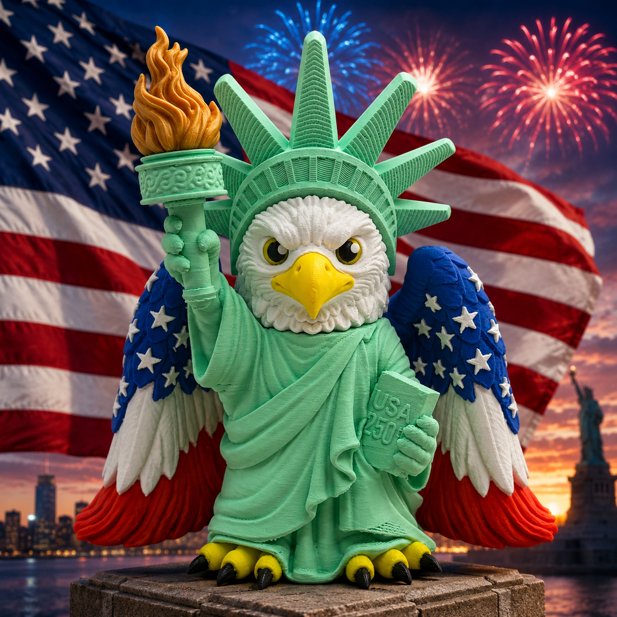 Liberty Eagle – 5.5" Patriotic Freedom Eagle - Desktop Decor